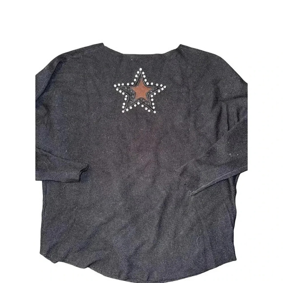 LIV BEADED BLACK SWEATER - holidays, Christmas, New Years - Picture 5 of 6